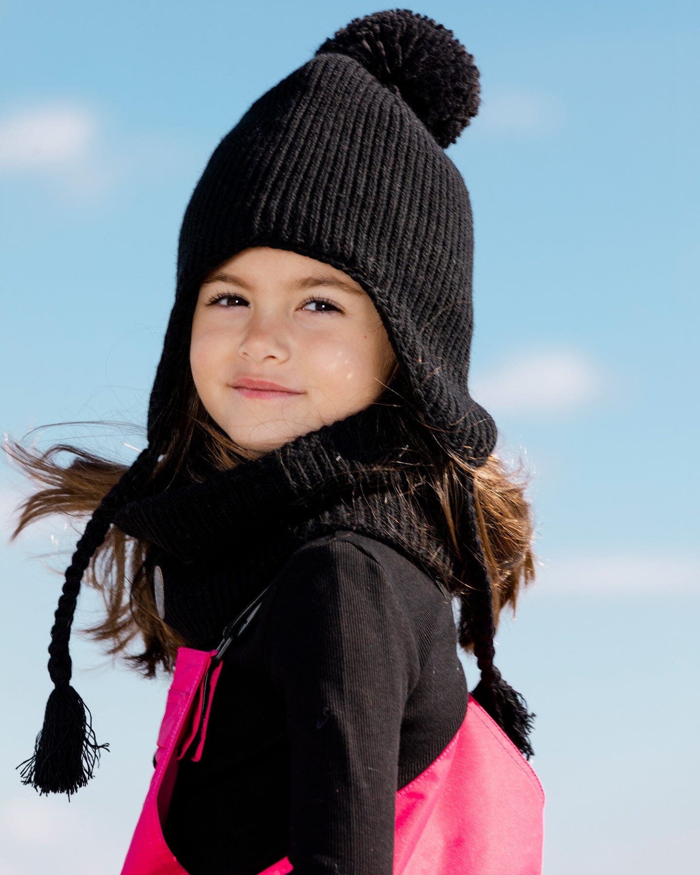 Peruvian Knit Hat Black Winter Accessories Deux par Deux 