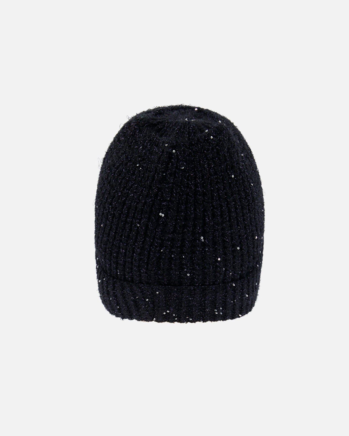 Black Sequined Knitted Hat Winter Accessories Deux par Deux 