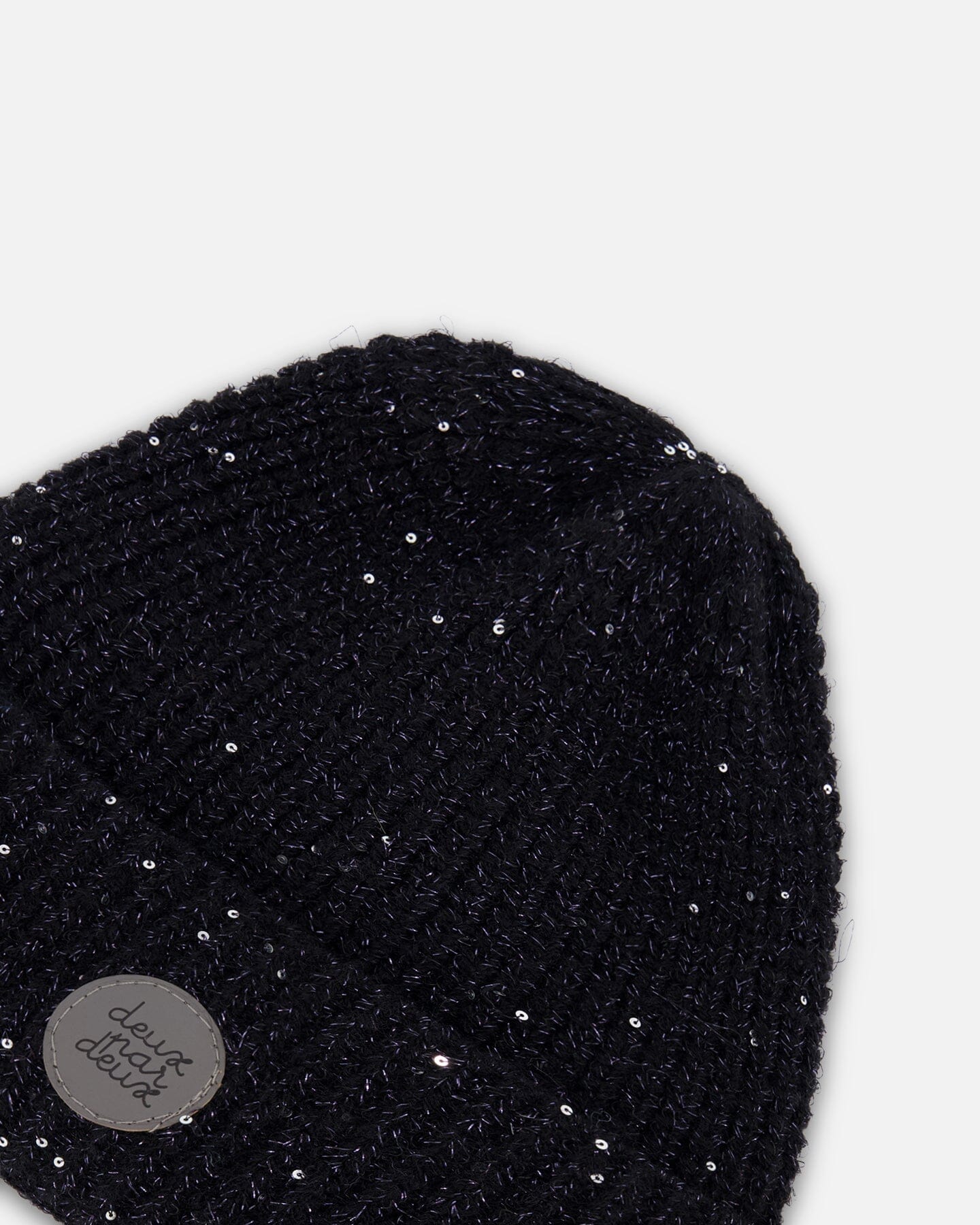 Black Sequined Knitted Hat - F10XT3_999