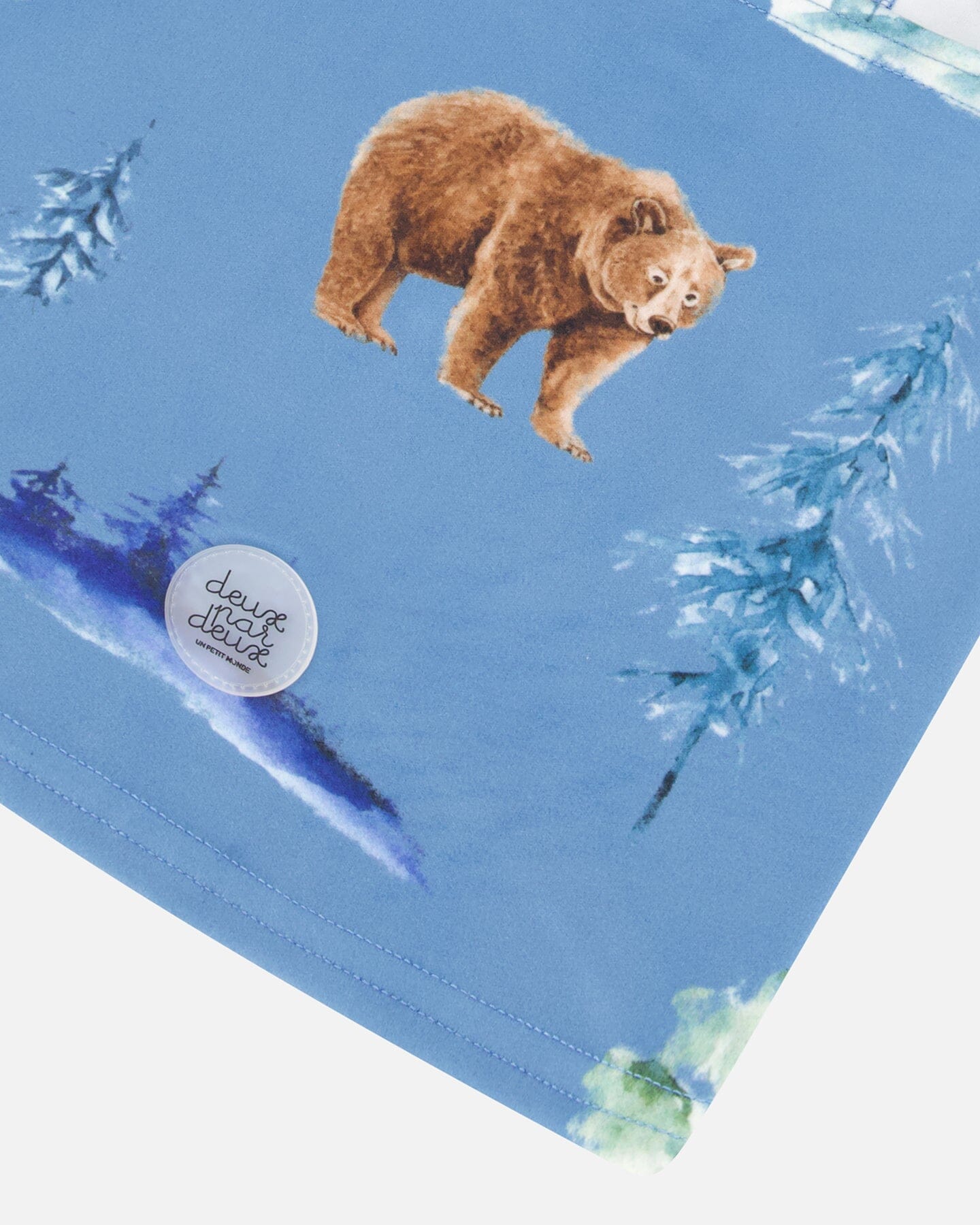 Balaclava In Blue With Bear Print Winter Accessories Deux par Deux 