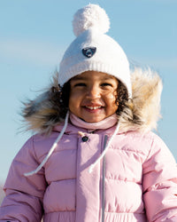 Peruvian Knit Hat In Champagne White For Baby - F10ZB01_106