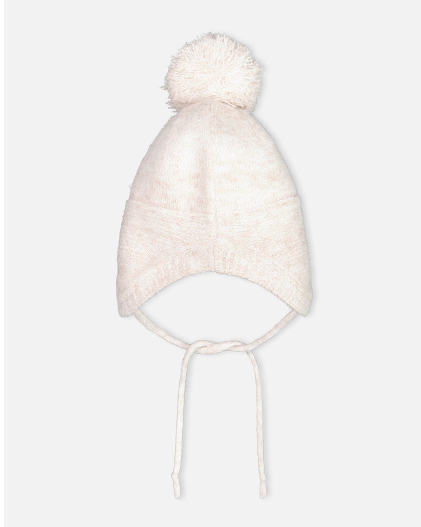 Peruvian Knit Hat In Champagne White For Baby Winter Accessories Deux par Deux 