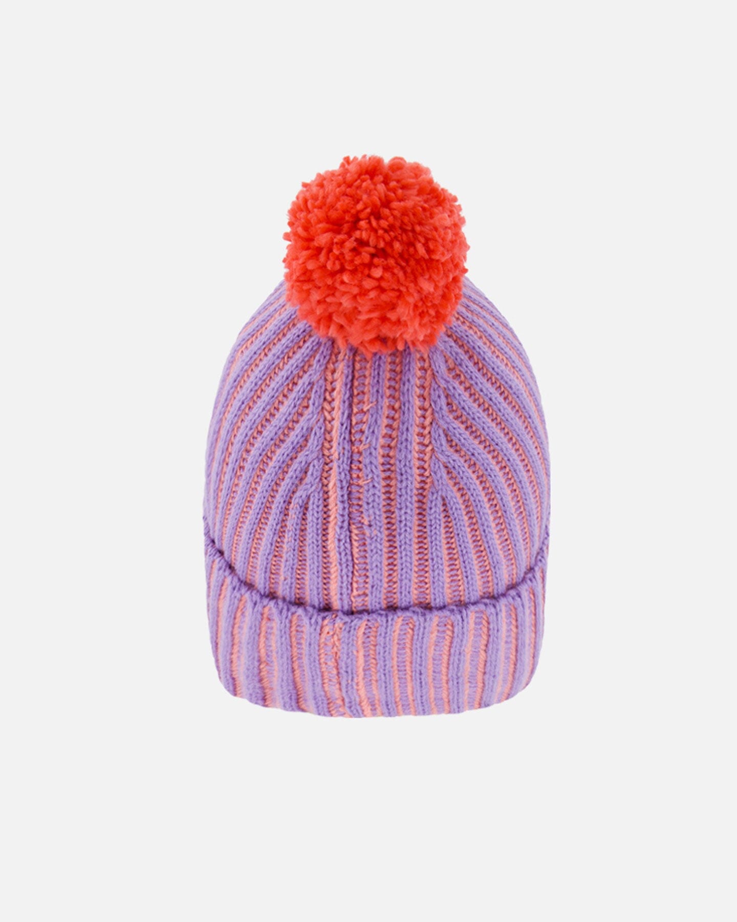 Knit Hat Lavender And Coral Winter Accessories Deux par Deux 