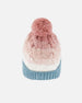 Pompom Winter Knit Hat Pink And Blue Gradient Winter Accessories Deux par Deux 
