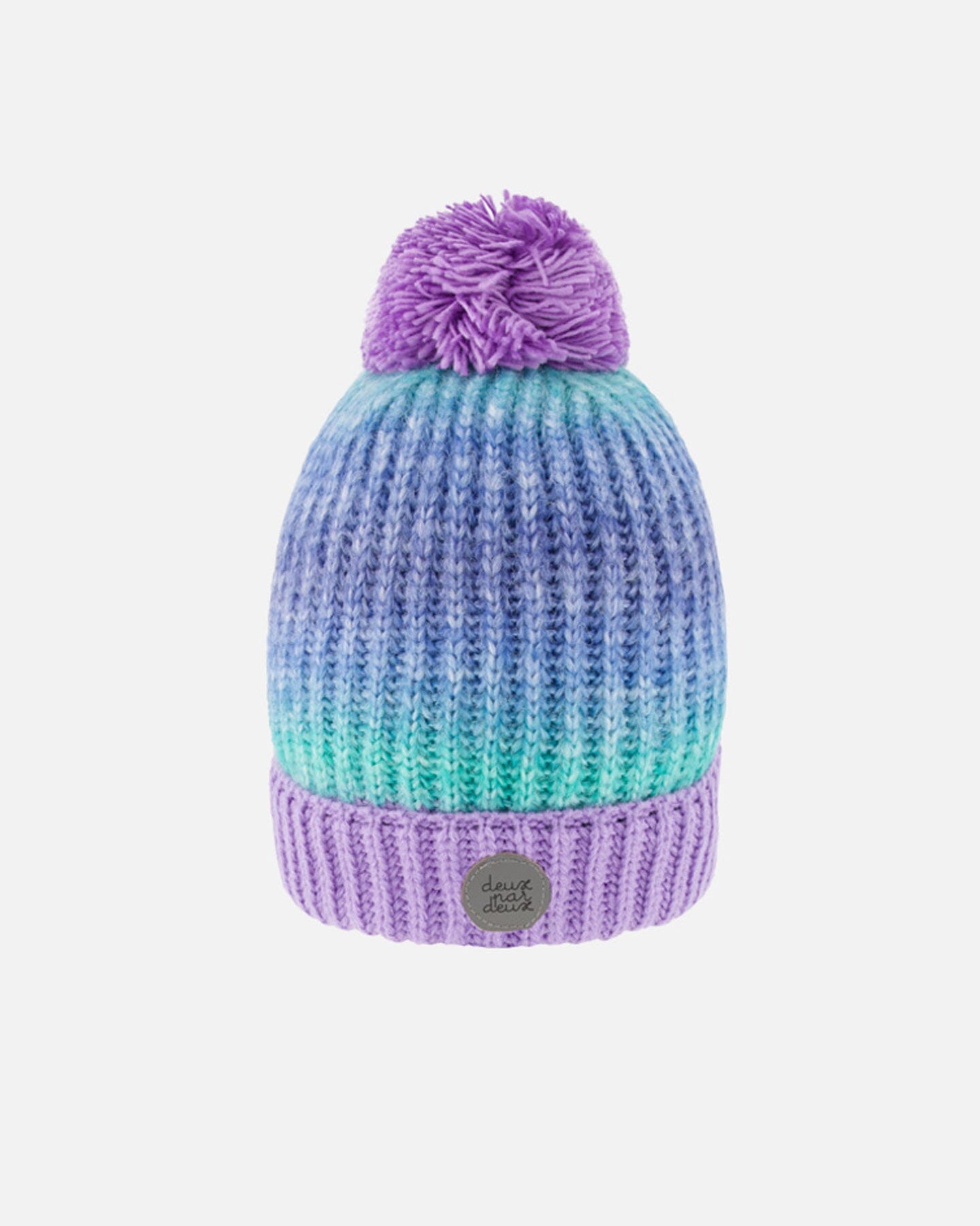 Knit Hat Green And Purple Winter Accessories Deux par Deux 