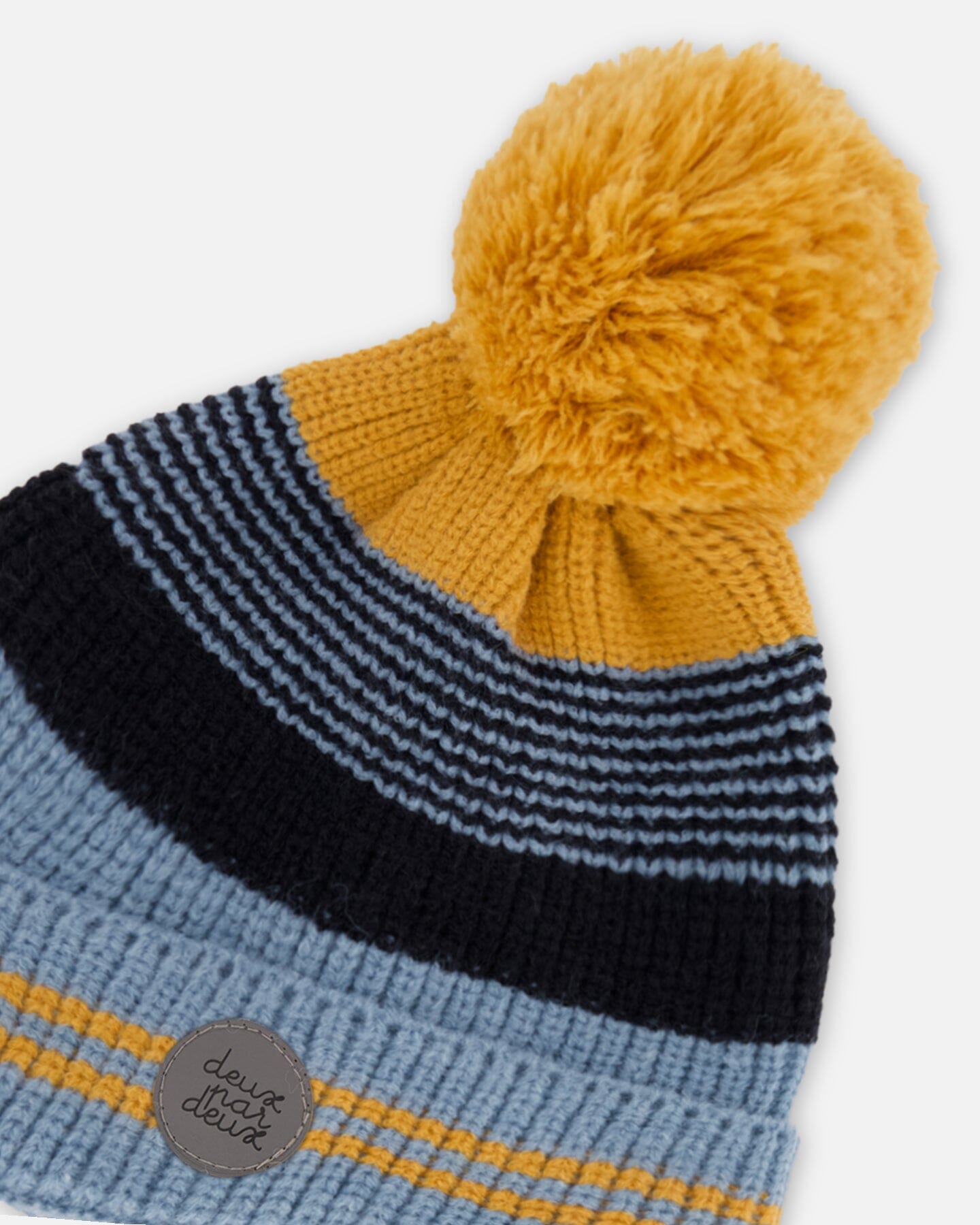 Striped Knit Hat Blue Winter Accessories Deux par Deux 
