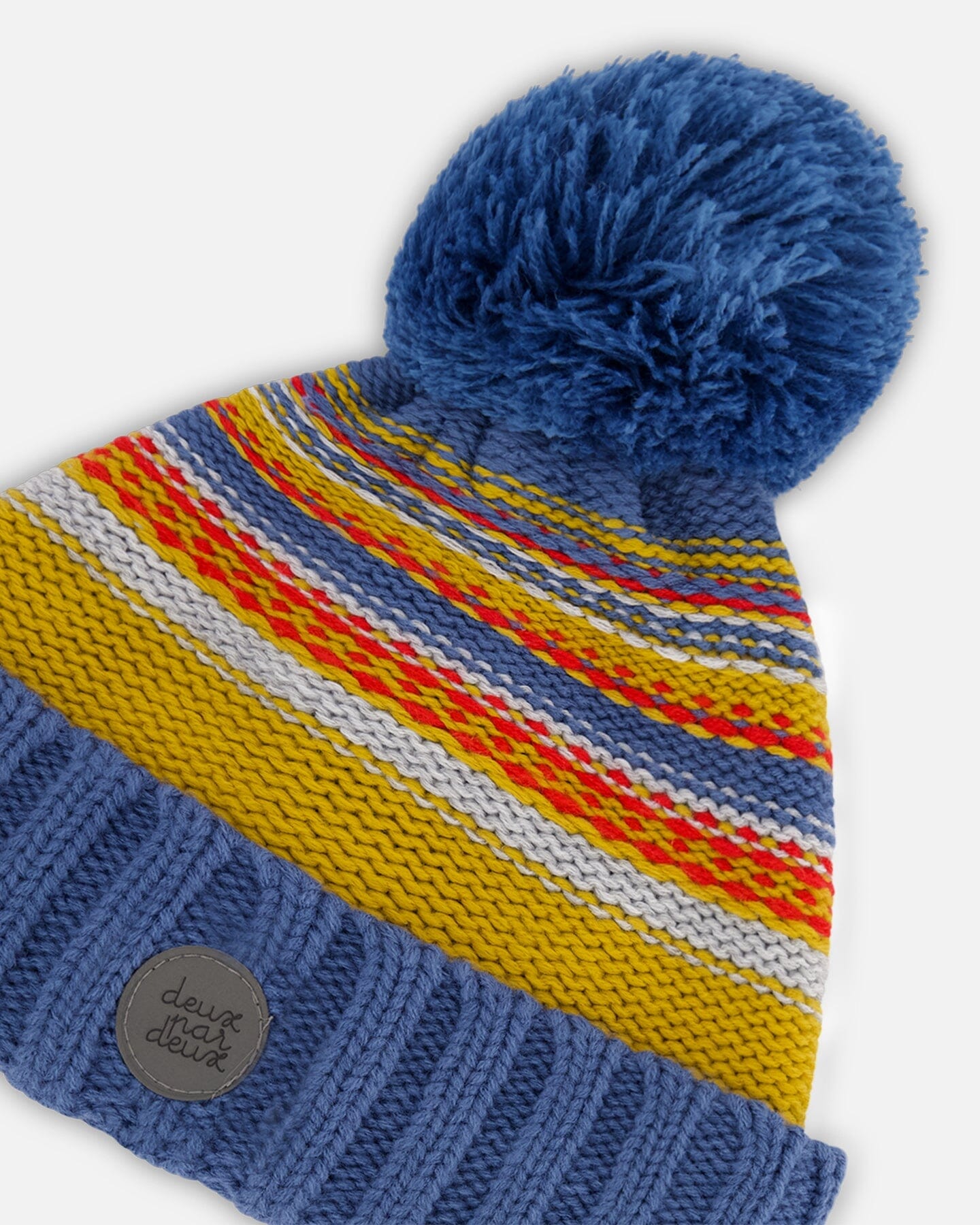 Striped Knit Hat Yellow And Blue - F10ZU02_000
