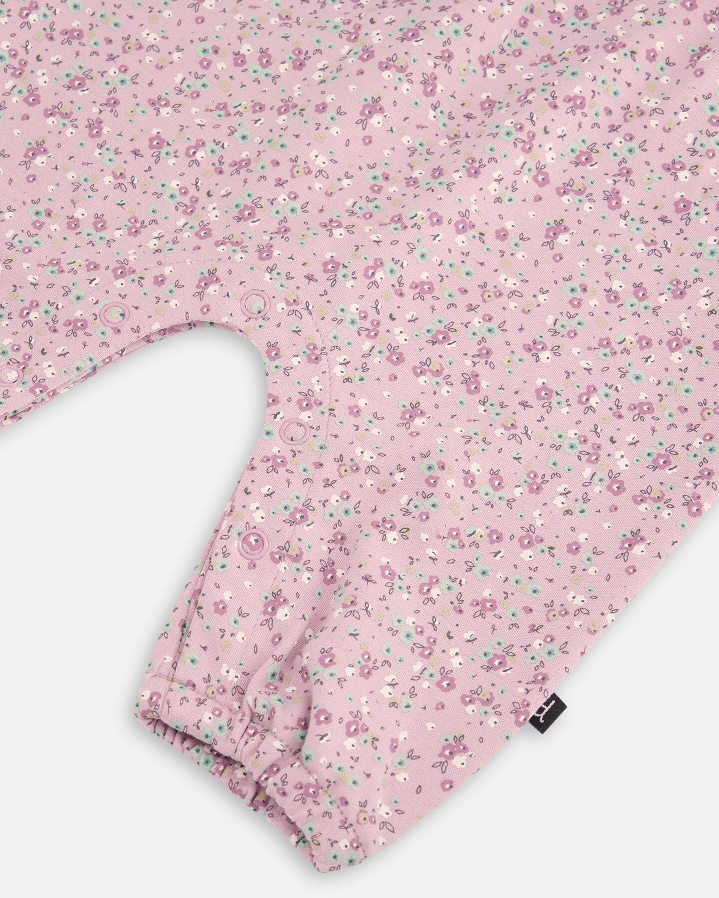 Organic Cotton Jumpsuit Mauve Little Flower Print - F20A40_040