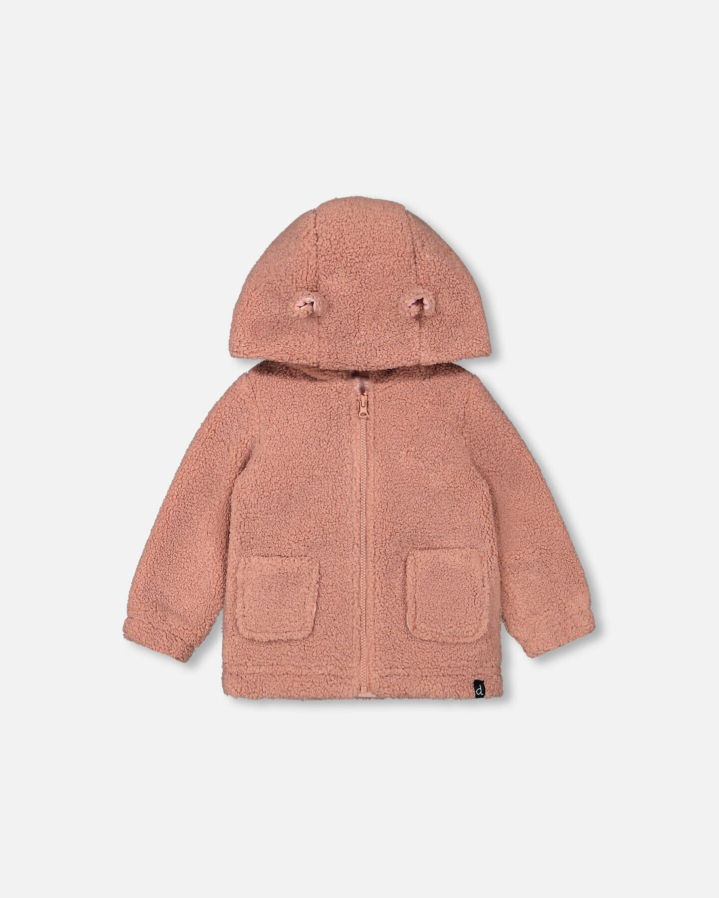 Sherpa Hooded Zip Jacket Powder Pink - F20B30_622