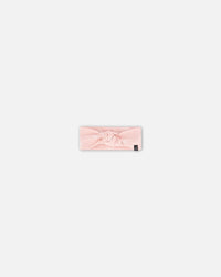 Printed Organic Cotton Headband Powder Pink Little Heart Of Wool Accessories Deux par Deux 