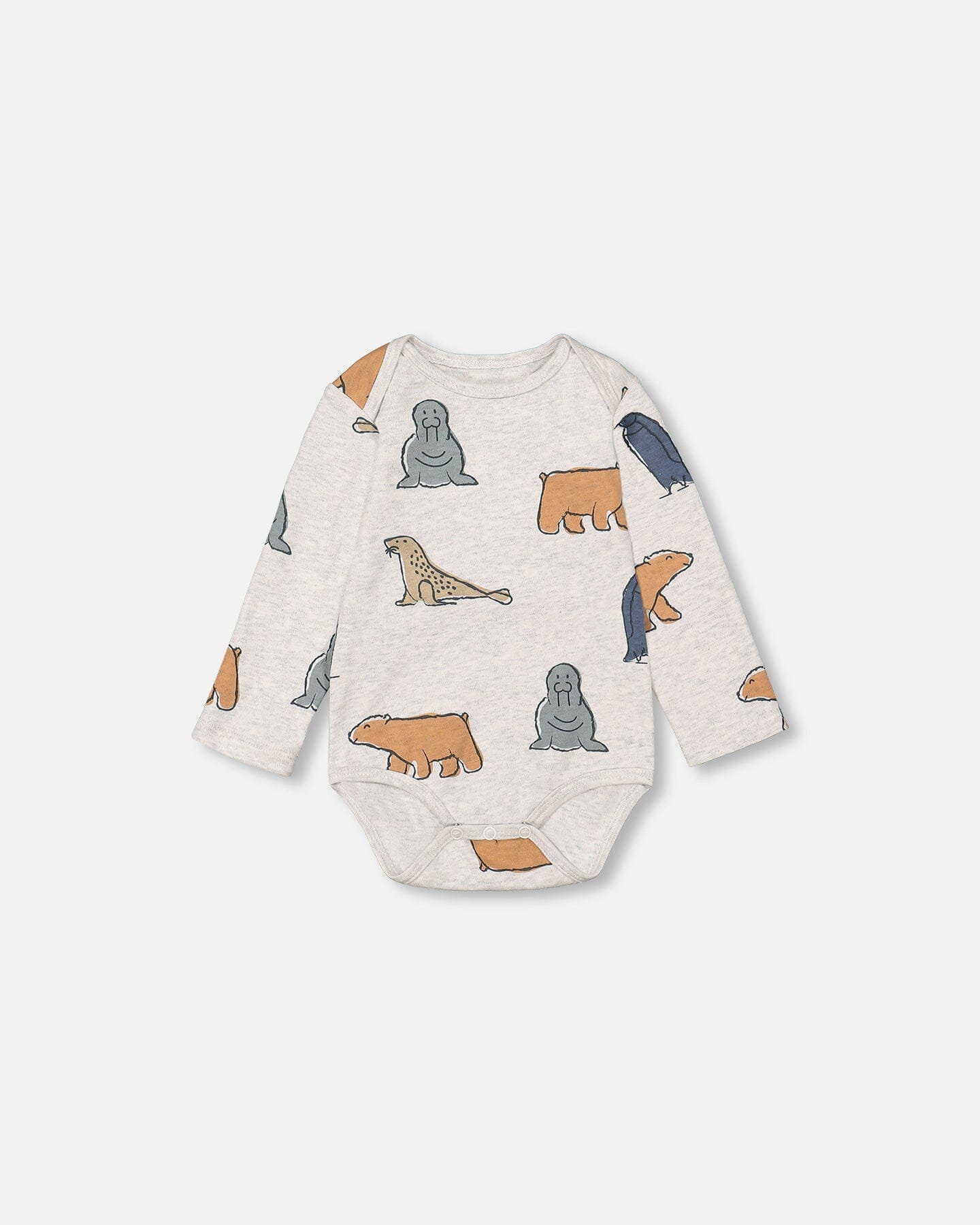 Organic Cotton Printed Onesie And Overall Set French Navy Little Mountains - F20D11_032