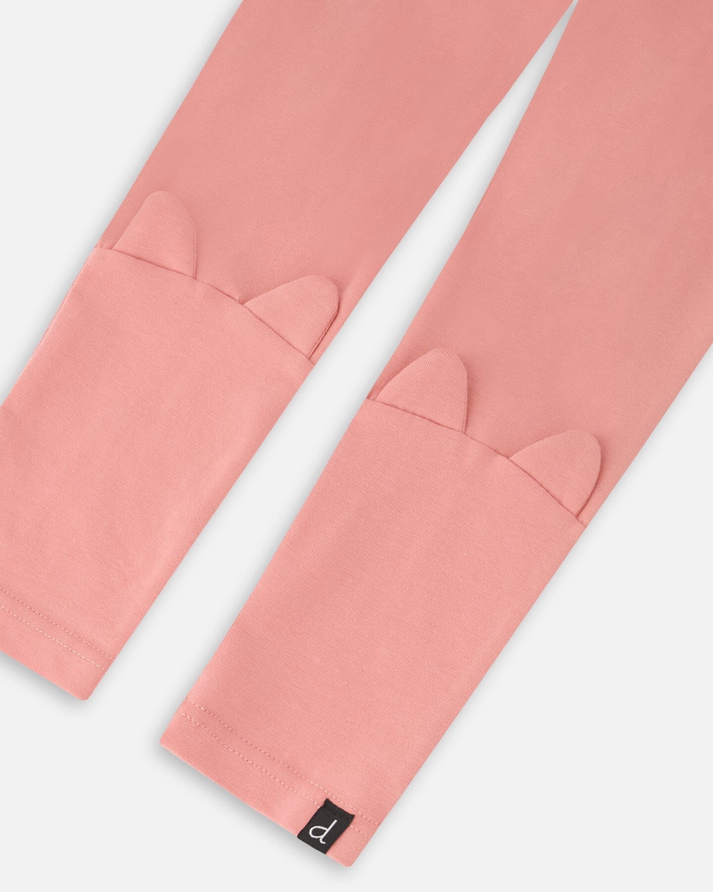 Organic Cotton Rosette Pink Leggings With Cat Ears Applique - F20E61_662