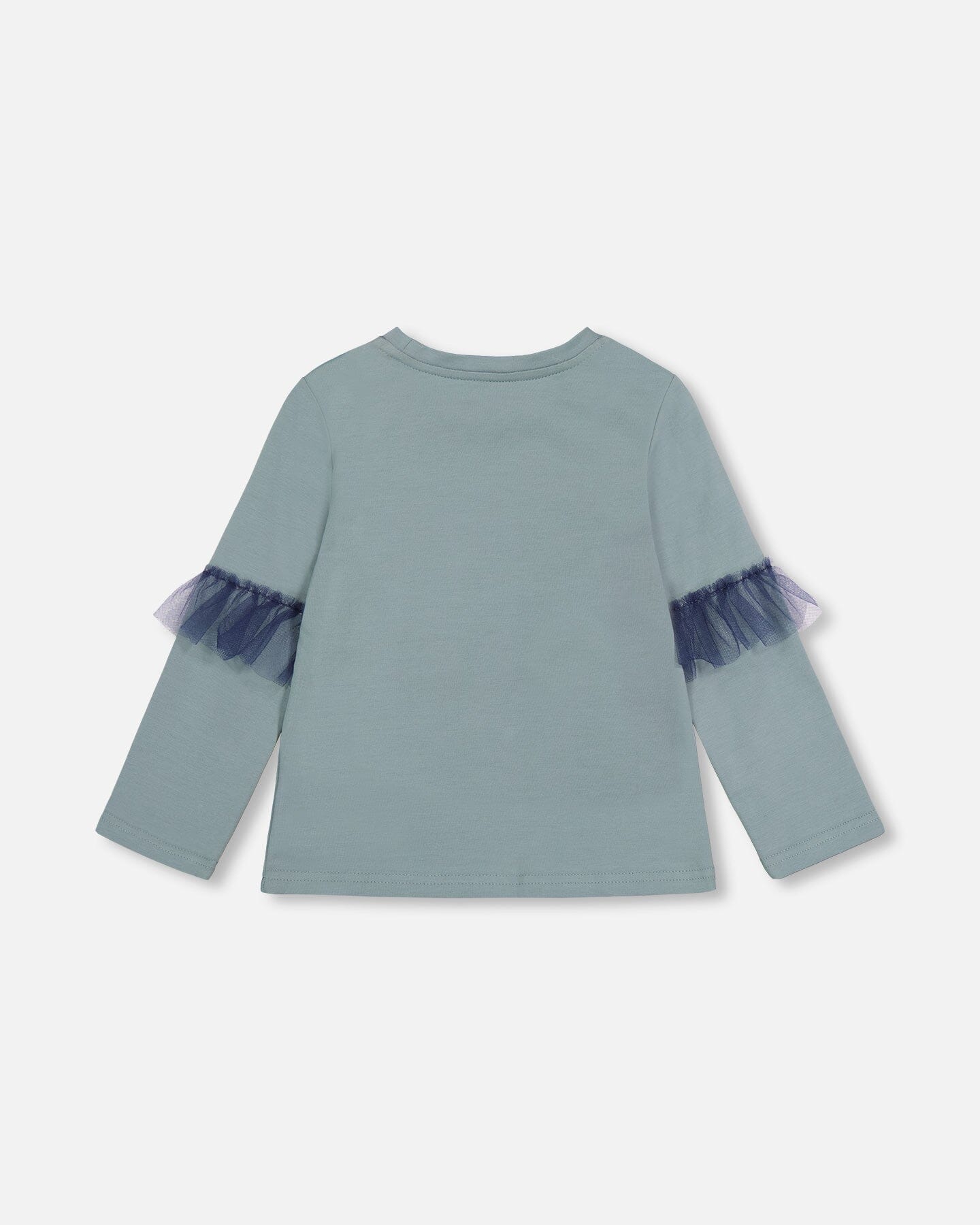 T-Shirt With Frills Sage Green - F20E70_461