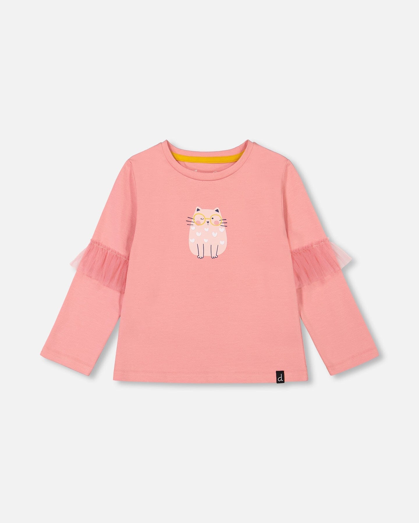 T-Shirt With Frills Rosette Pink - F20E70_662