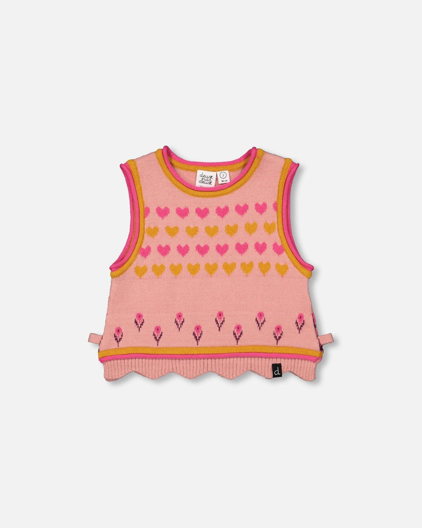 Knitted Jacquard Vest Powder Pink - F20FT30_000