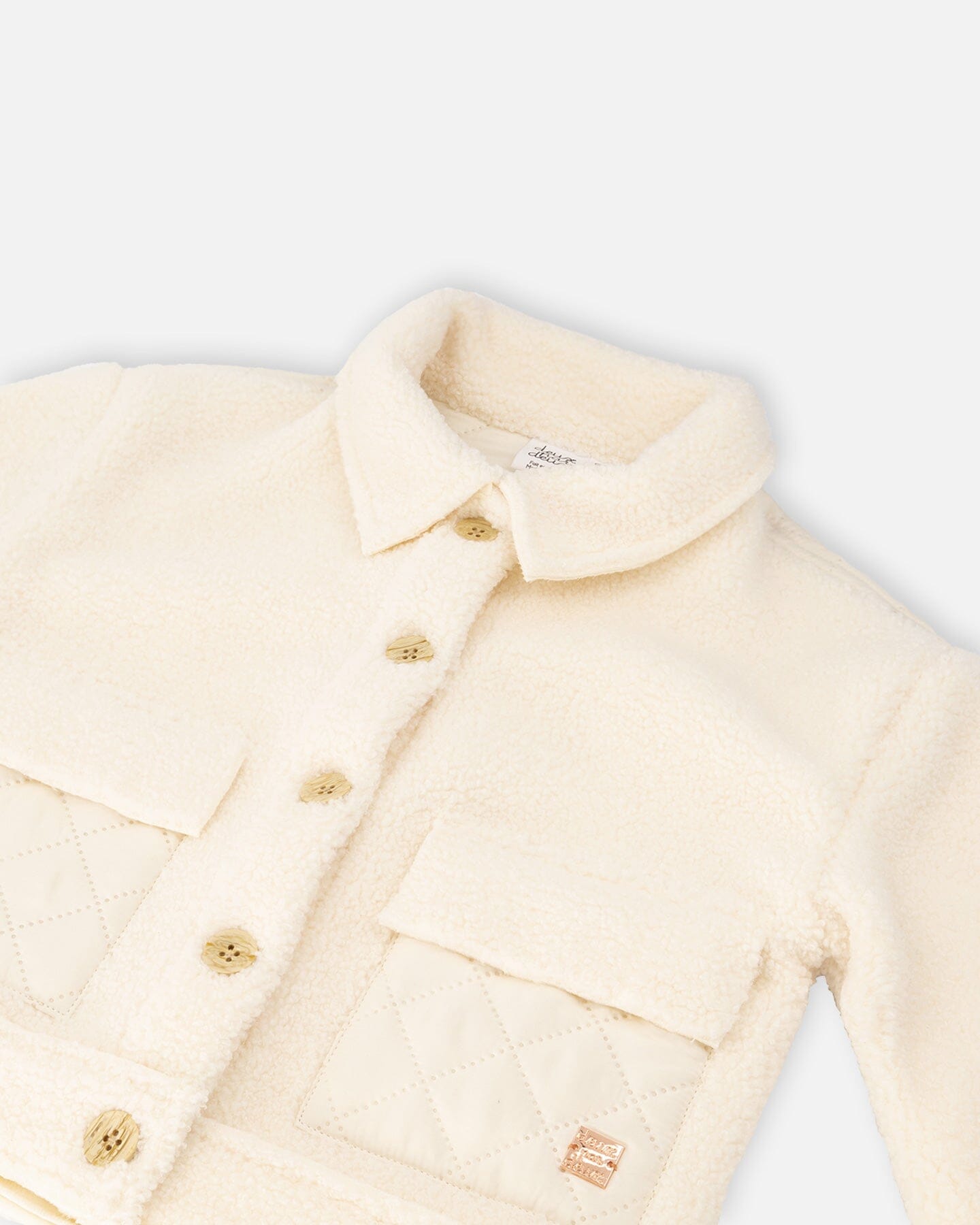 Sherpa Jacket With Quilted Pocket Off White - F20G50_101