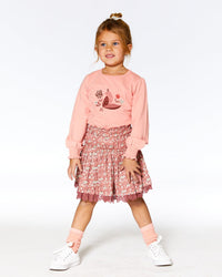 T-Shirt With Long Puffy Sleeves Misty Rose - F20G70_806