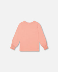 T-Shirt With Long Puffy Sleeves Misty Rose - F20G70_806