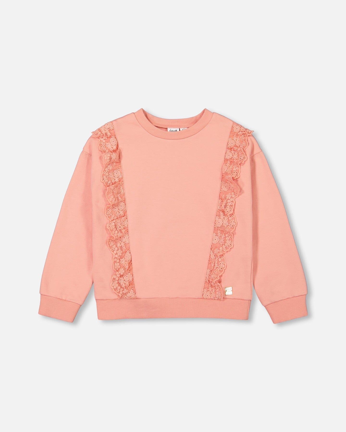 Sweatshirt With Frills Misty Rose - F20G71_806
