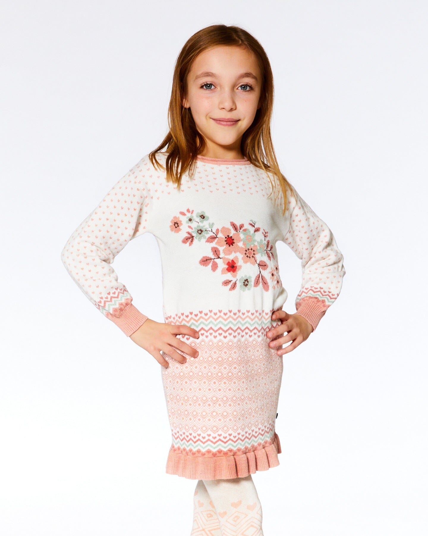 Jacquard Knit Sweater Dress Off White - F20GT89_000