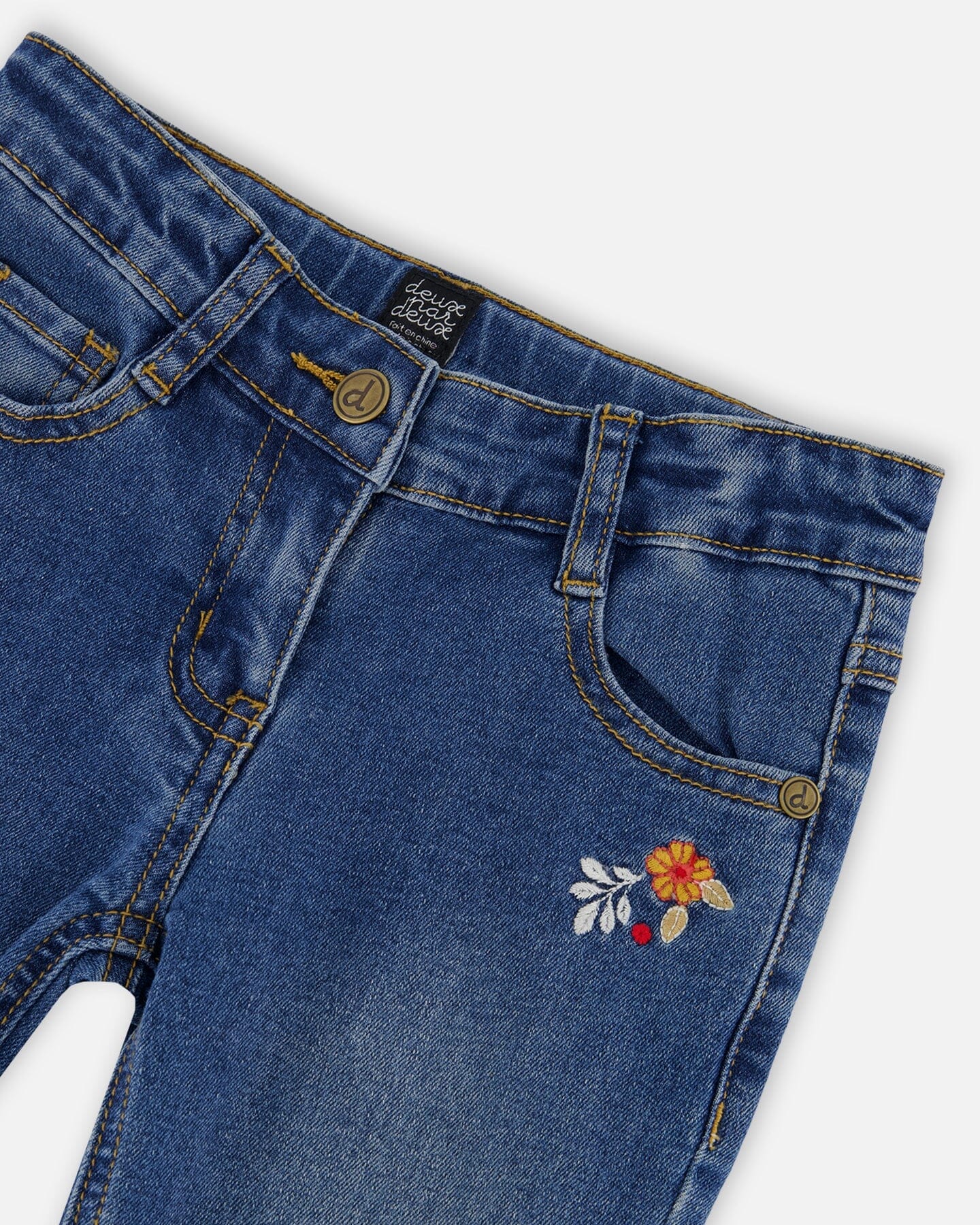 Denim Jeans With Embroidery - F20H20_123