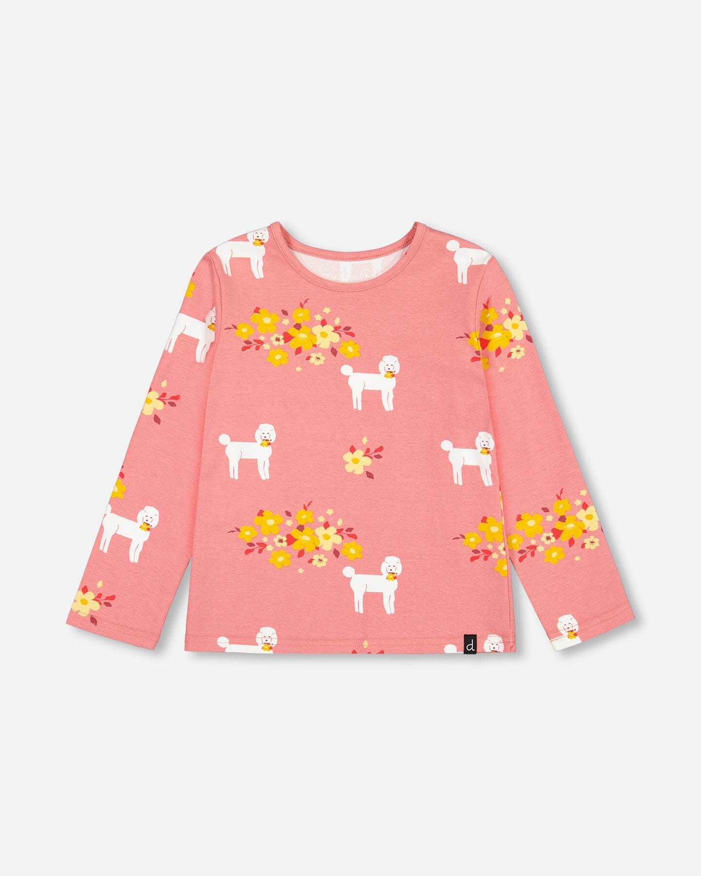 Long Sleeve T-Shirt Pink Poodle Print - F20H71_030