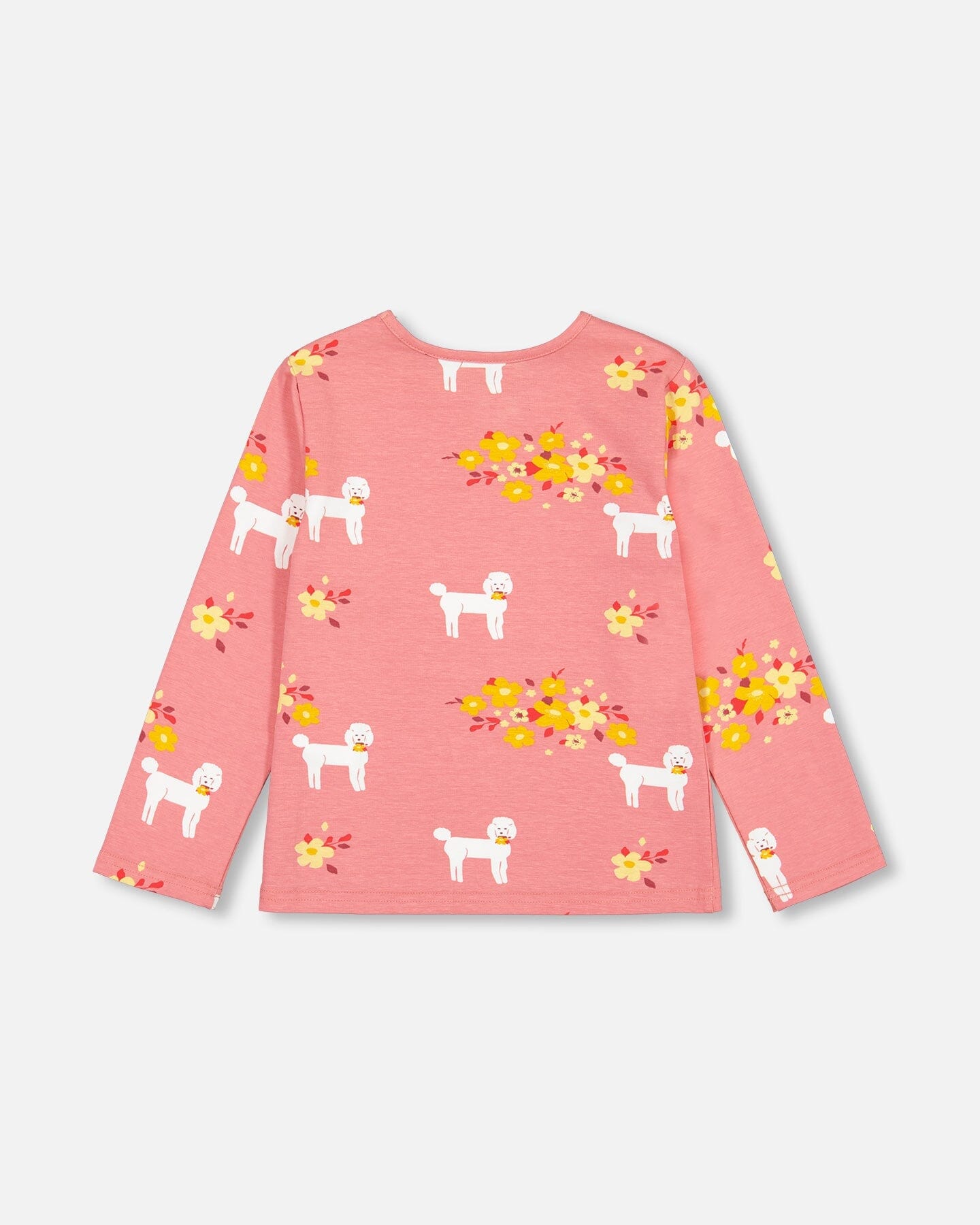 Long Sleeve T-Shirt Pink Poodle Print - F20H71_030