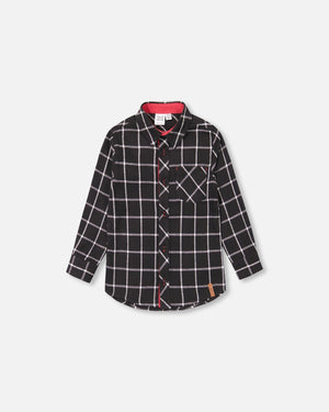 Flannel Shirt Black Plaid - F20NB15_000