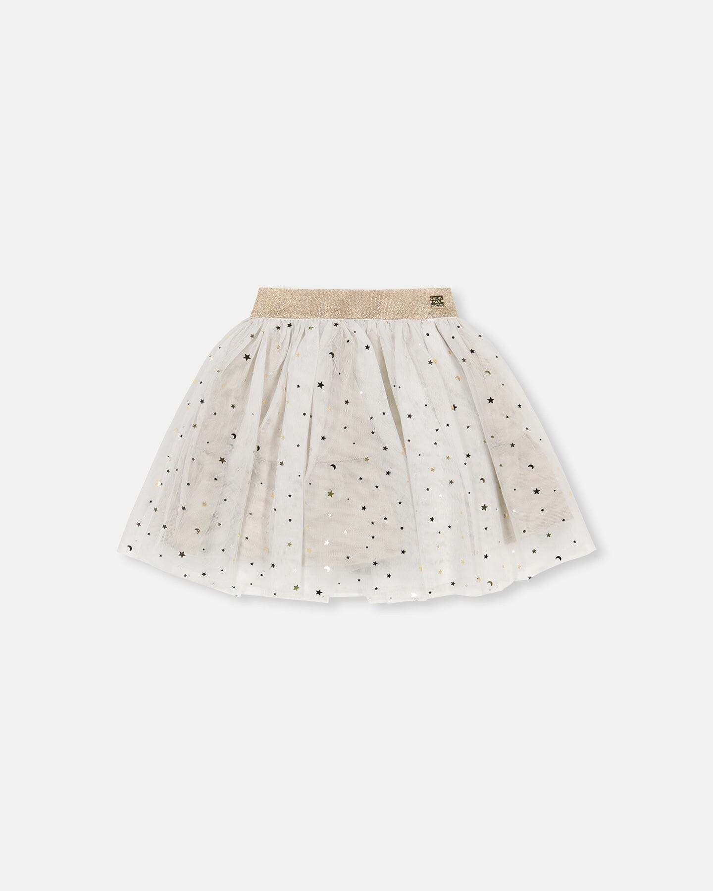 Glittering Tulle Skirt Off White - F20NG80_101