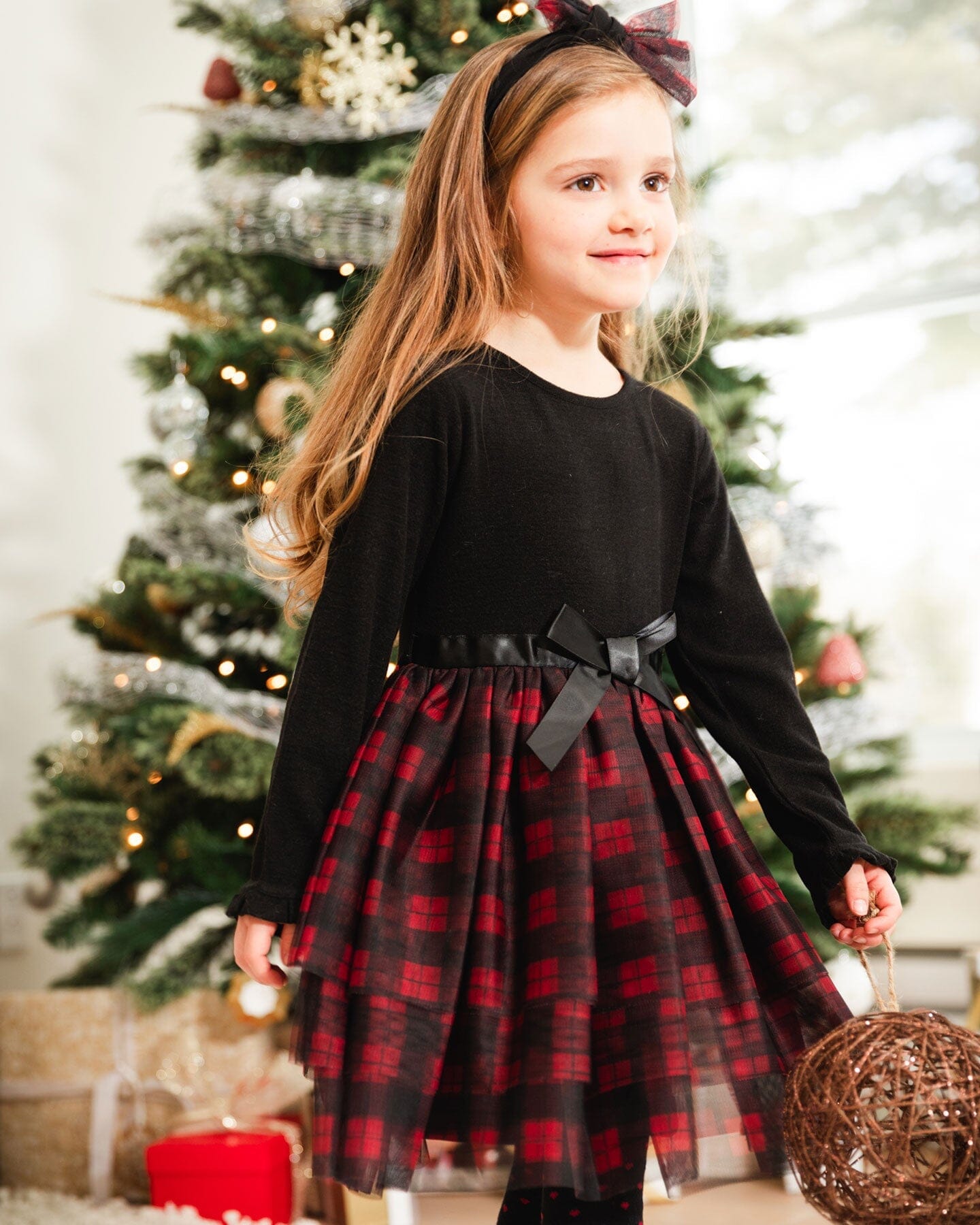 Plaid and tulle on sale dress