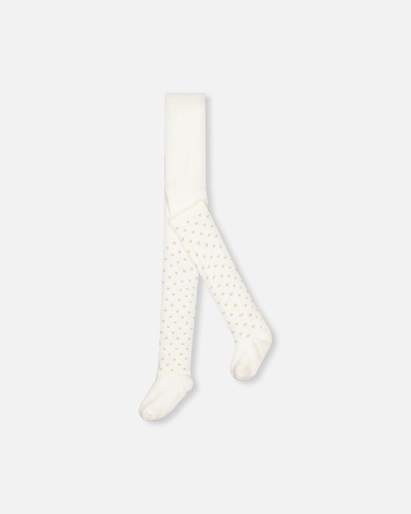 Gold Heart Pattern Tights Off White - F20NGC_101