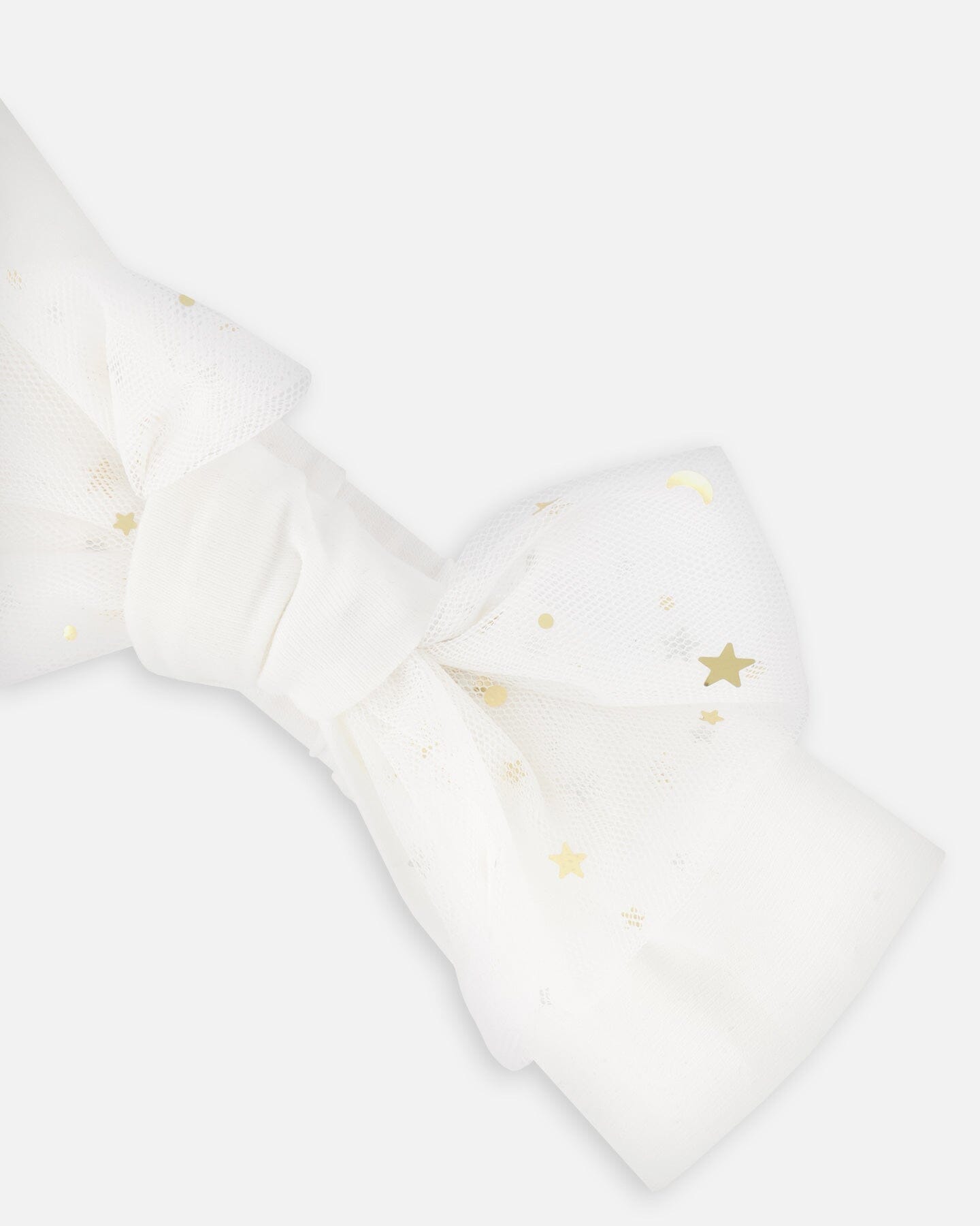 Headband With Glittering Tulle Bow Off White - F20NGHB_101
