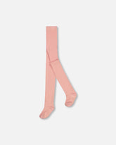 Collants pour bébé en tricot câblé rose poudre