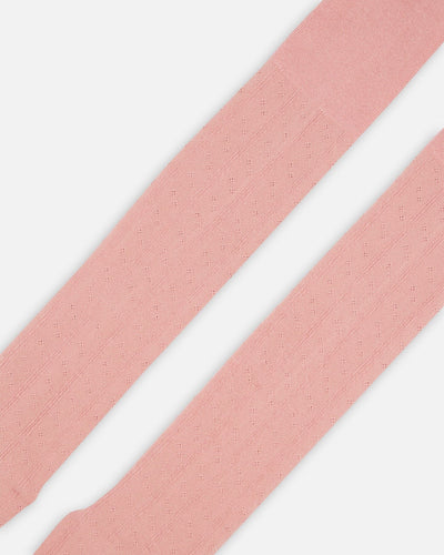 Cable Tights Powder Pink - F20OC_622