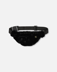 Faux Fur Fanny Bag Black Accessories Deux par Deux 