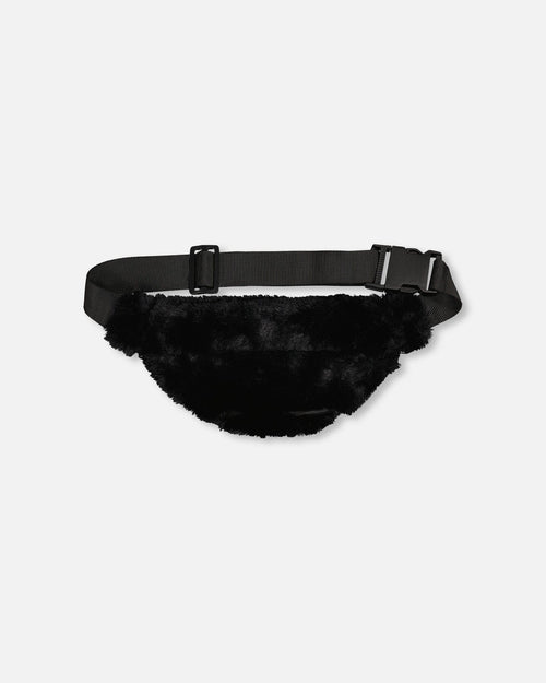 Faux Fur Fanny Bag Black Accessories Deux par Deux 