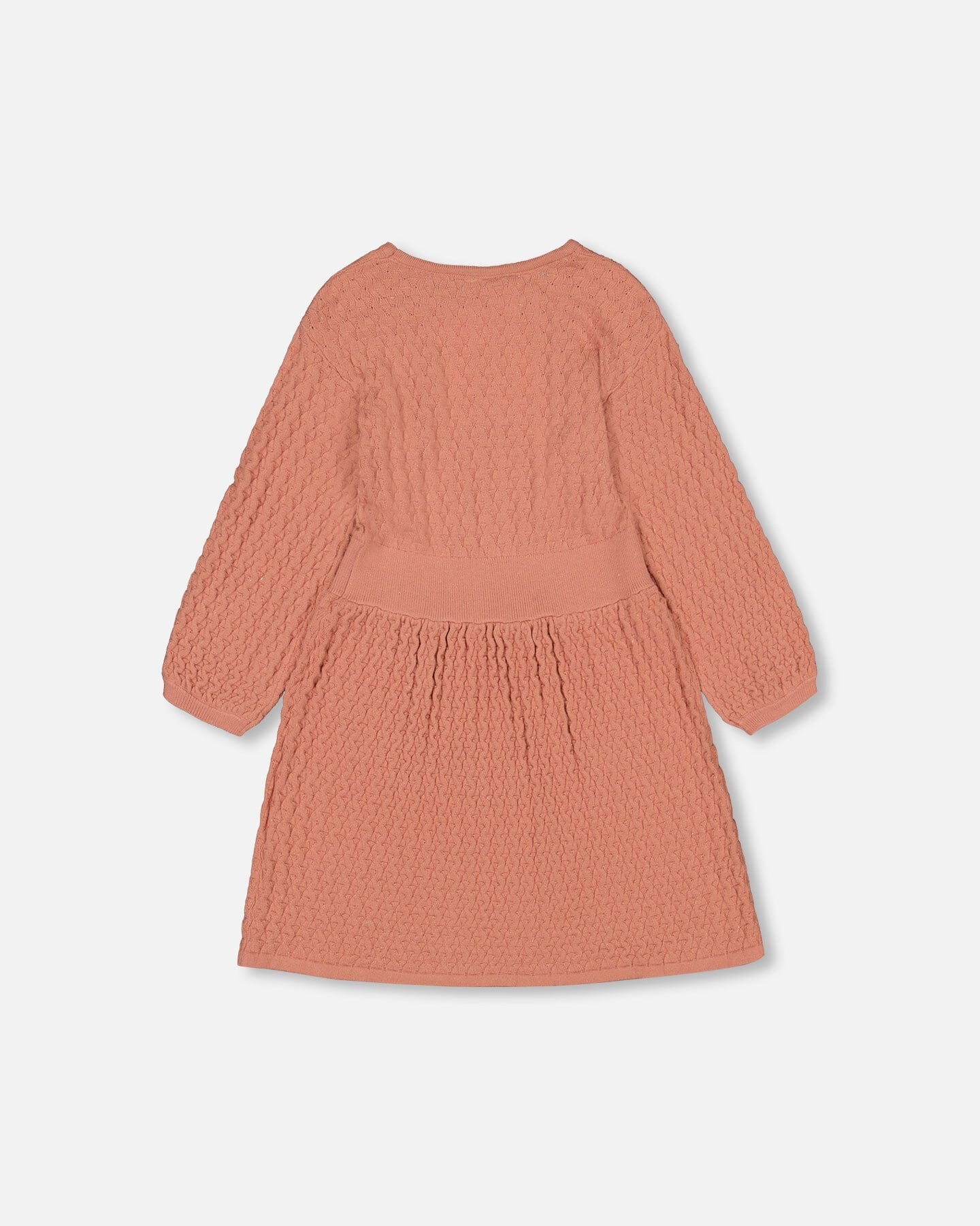 3/4 Sleeve Knitted Dress Cinnamon Pink - F20OT90_621