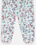 Organic Cotton One Piece Printed Floral Pajama Light Blue - F20PA70_057