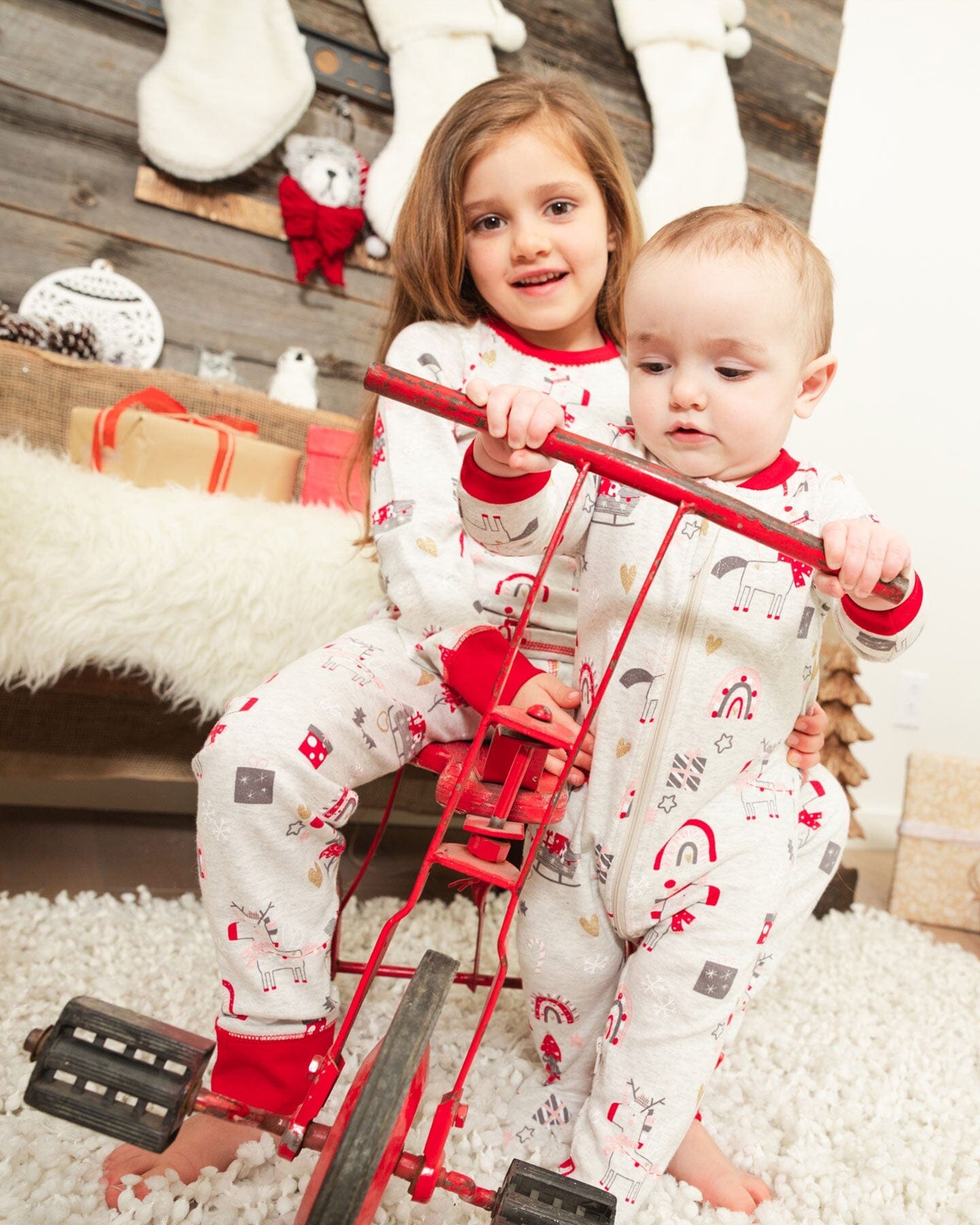 The Noel~ gingerbread Christmas skirt pajamas set