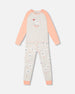 Organic Cotton Long Sleeve Printed Bears One Piece Pajama Oatmeal Mix - F20PG11US_056