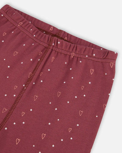 Organic Cotton Long Sleeve Two Piece Printed Penguins Pajama Set Pink - F20PG14US_058
