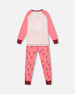 Organic Cotton Long Sleeve Two Piece Pajama Set Pink Christmas Stocking Print - F20PG16_059