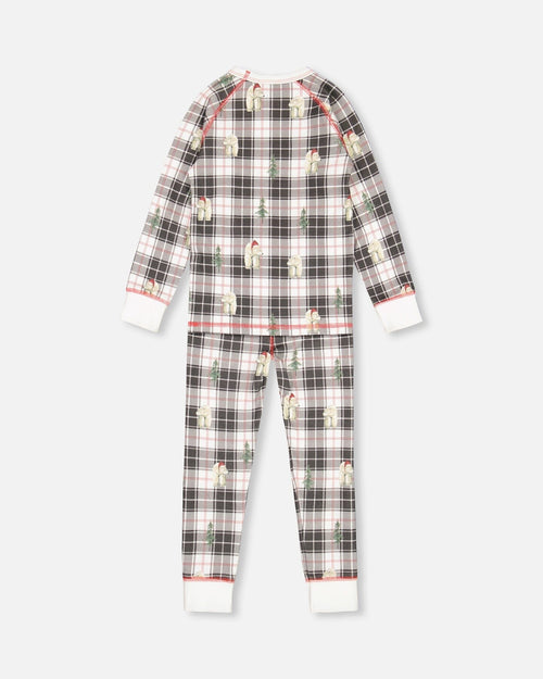 Organic Cotton Kids Christmas Family Two Piece Printed Polar Bear Pajama Set - F20Q10US_075