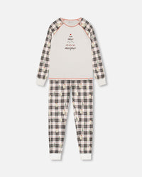 Organic Cotton Adult Women Christmas Family Two Piece Pajama Set Polar Bear Print - F20Q12_075