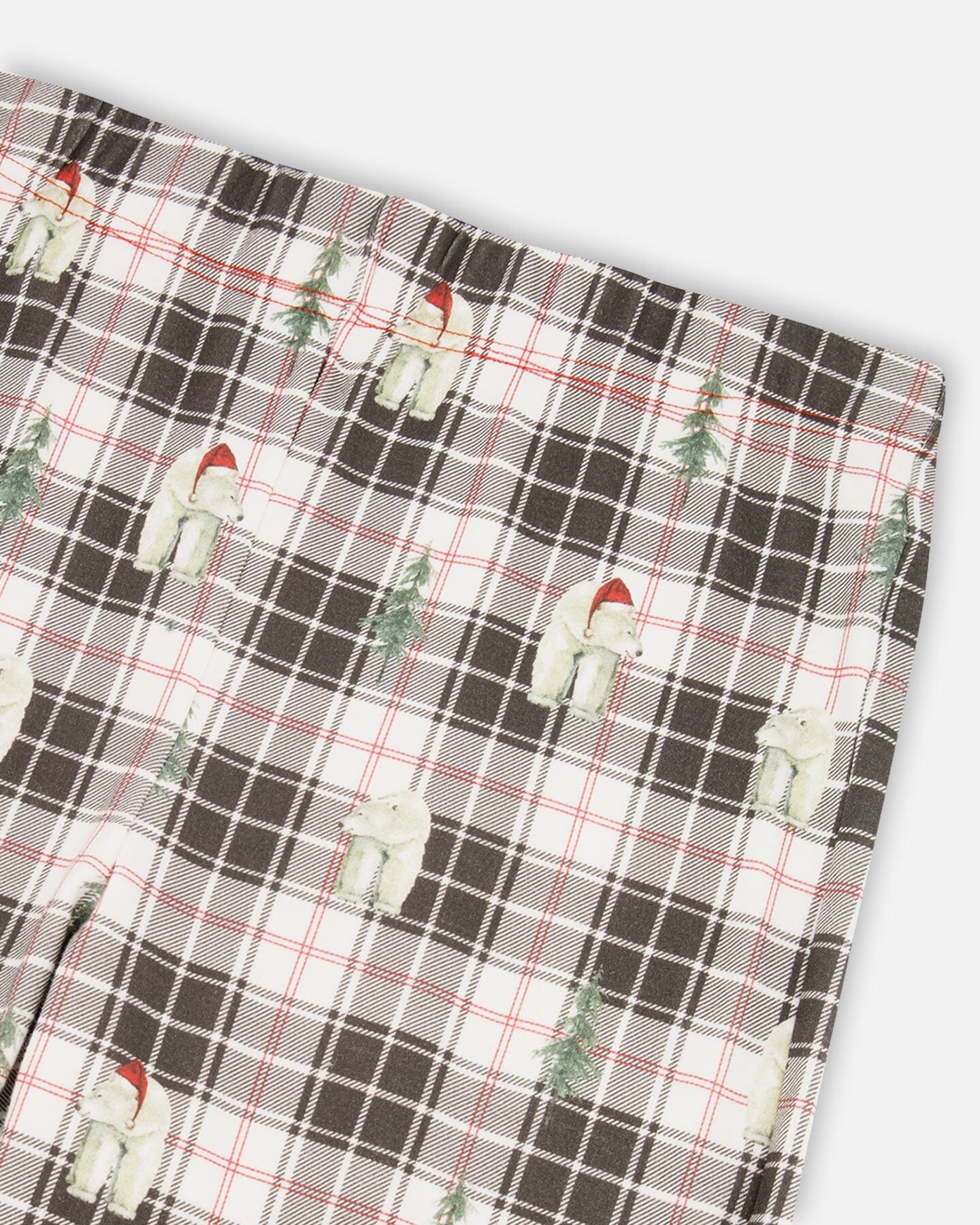Organic Cotton Adult Men Christmas Family Two Piece Pajama Set Polar Bear Print - F20Q13_075