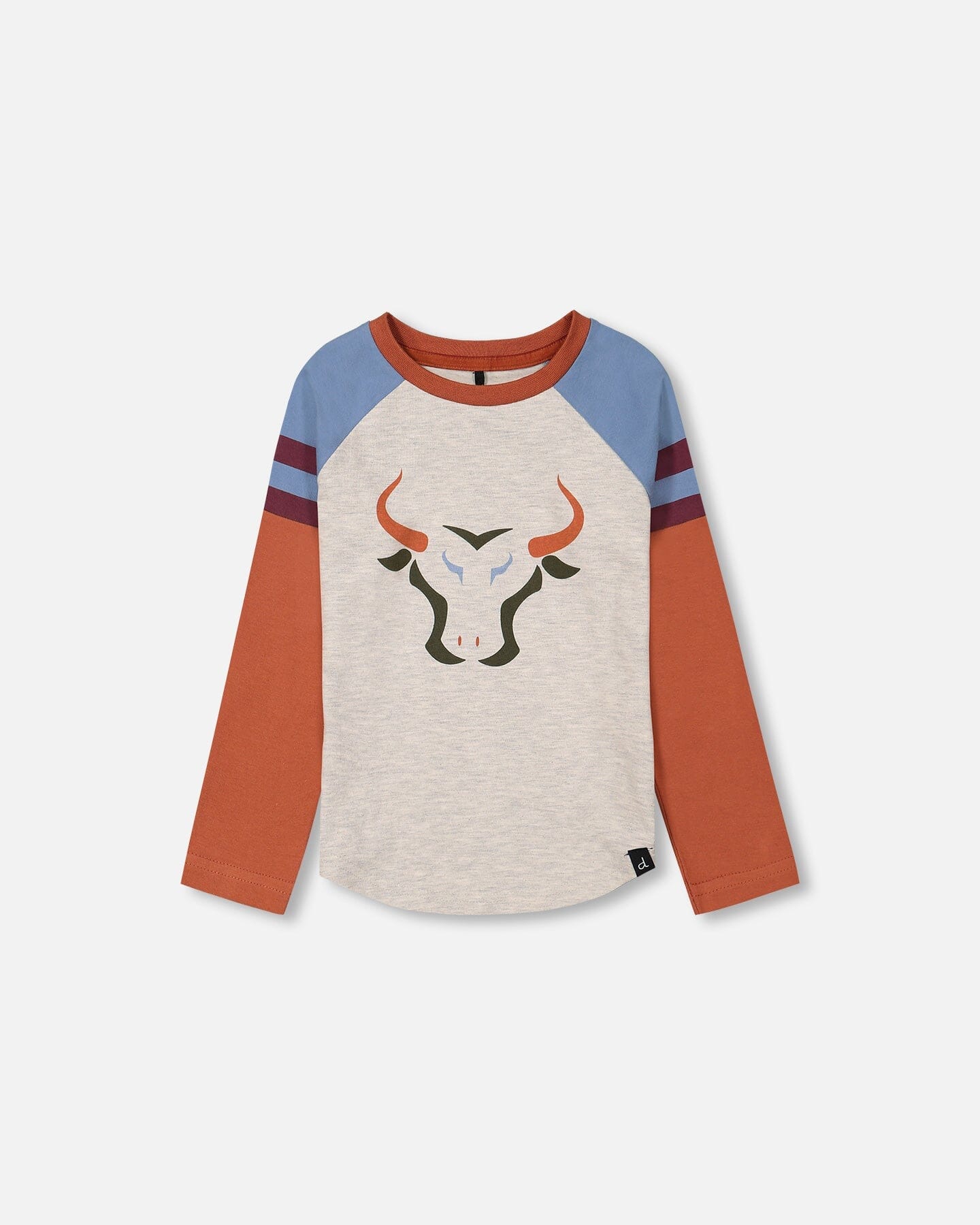 Color Block Raglan Jersey T-Shirt Oatmeal Mix - F20S71_193