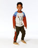 Color Block Raglan Jersey T-Shirt Oatmeal Mix - F20S71_193