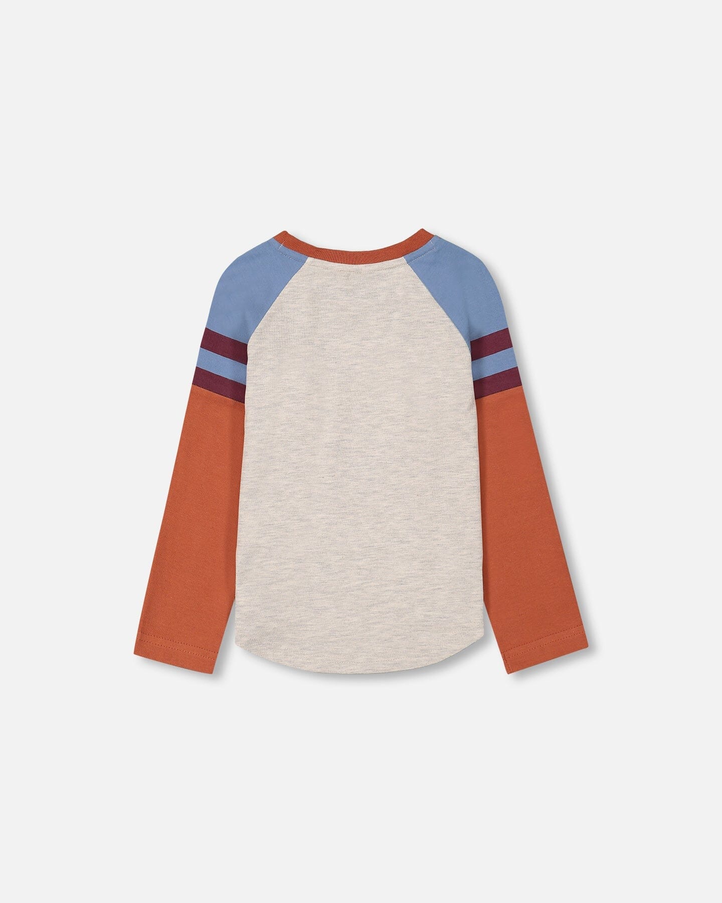 Color Block Raglan Jersey T-Shirt Oatmeal Mix - F20S71_193