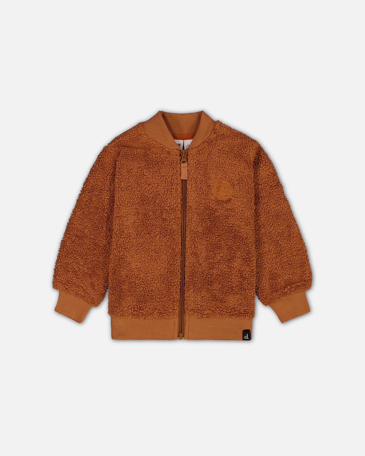 Sherpa Jacket With Embroidery Caramel Sweaters & Hoodies Deux par Deux 