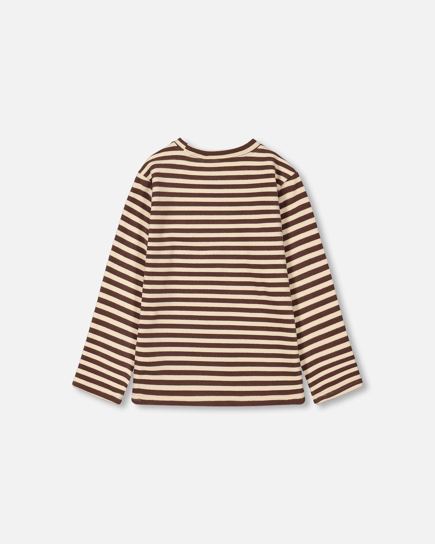 Super Soft Heavy Jersey Brushed T-Shirt With Print Brown And Beige Stripe - F20T72_000